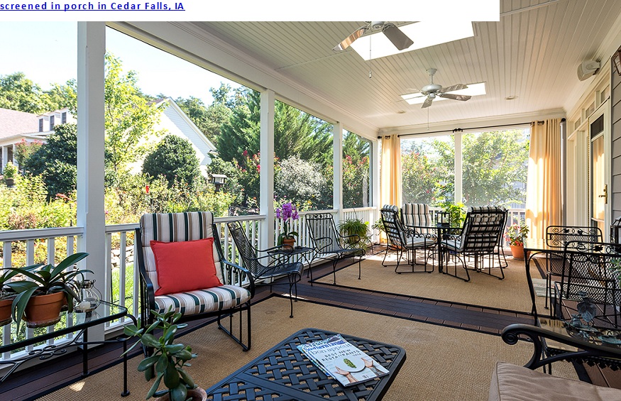 screened in porch in Cedar Falls, IA